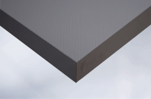 Self adhesive grey vinyl wrap (architectural decorative film) for furniture, doors, kitchens, bathrooms, and walls - Cover Styl Dark Grey Stripes